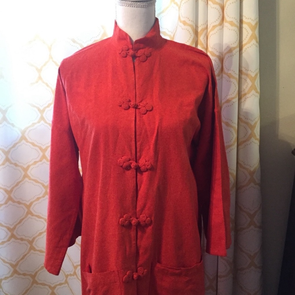 VTG silk coat made in Japan